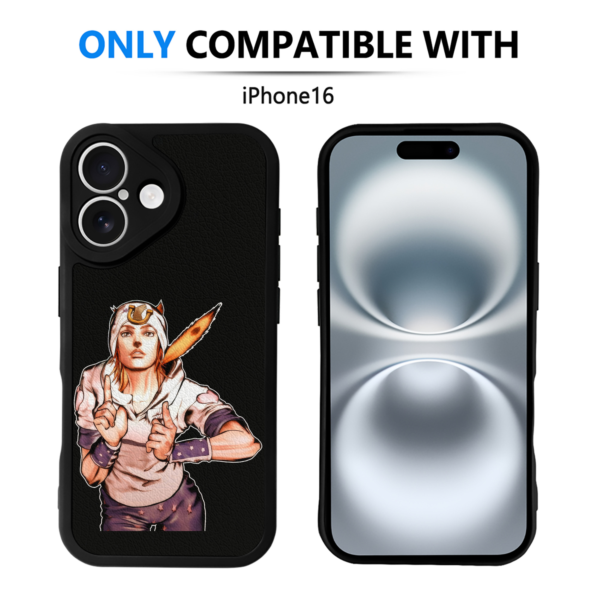 （画像用） ジョジョの奇妙な冒険 ジョナサン?ジョースター JoJo's Bizarre Adventure Jonathan Joestar 【iPhone 16シリーズ対応】シリコンスマホケース（レザー調） 材質：シリコン